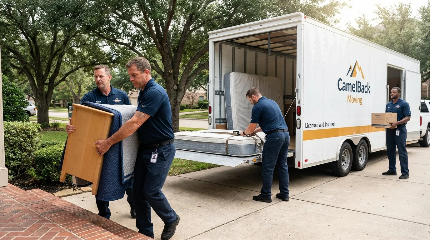 Crew loading residential truck for cross-state move from Caguas, PR