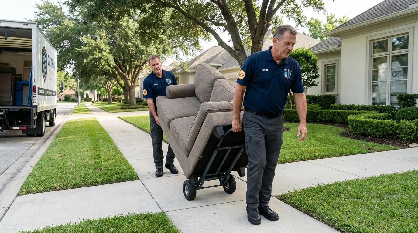 Local residential moving crew loading furniture in Caguas, PR